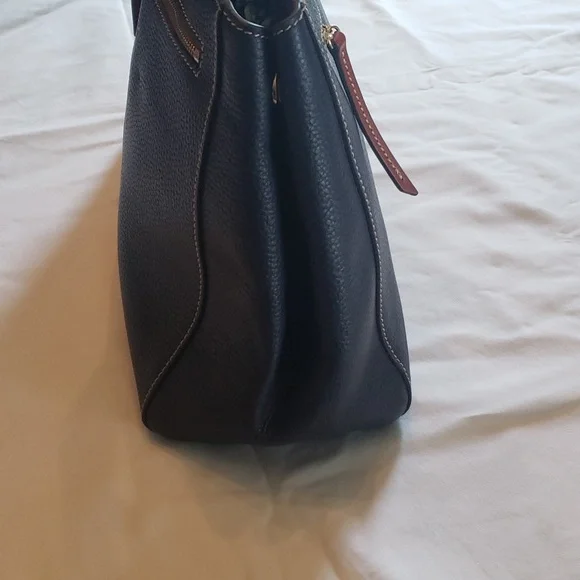 Dooney & Bourke Blue Pebble Grain Leather Satchel Shoulder Bag - Picture 5 of 13